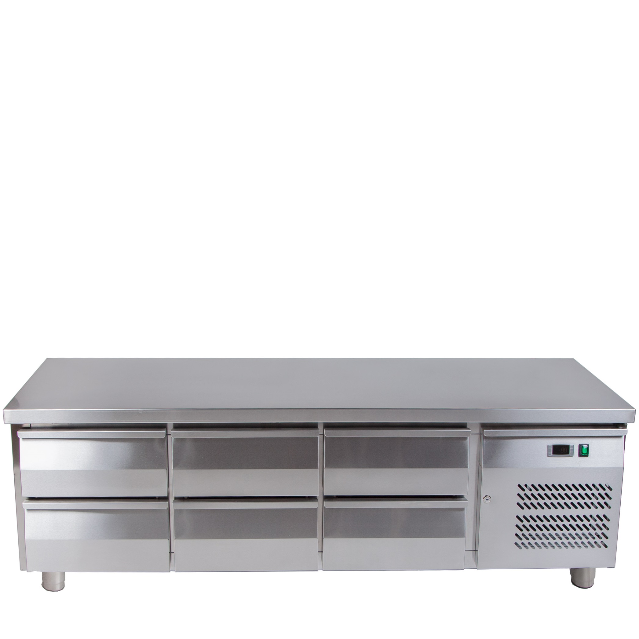 Grillkylbänk 1795x700x650 mm med 6st draglådor GN