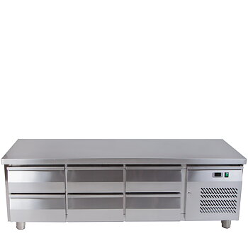 Grillkylbänk 1795x700x650 mm med 6st draglådor GN