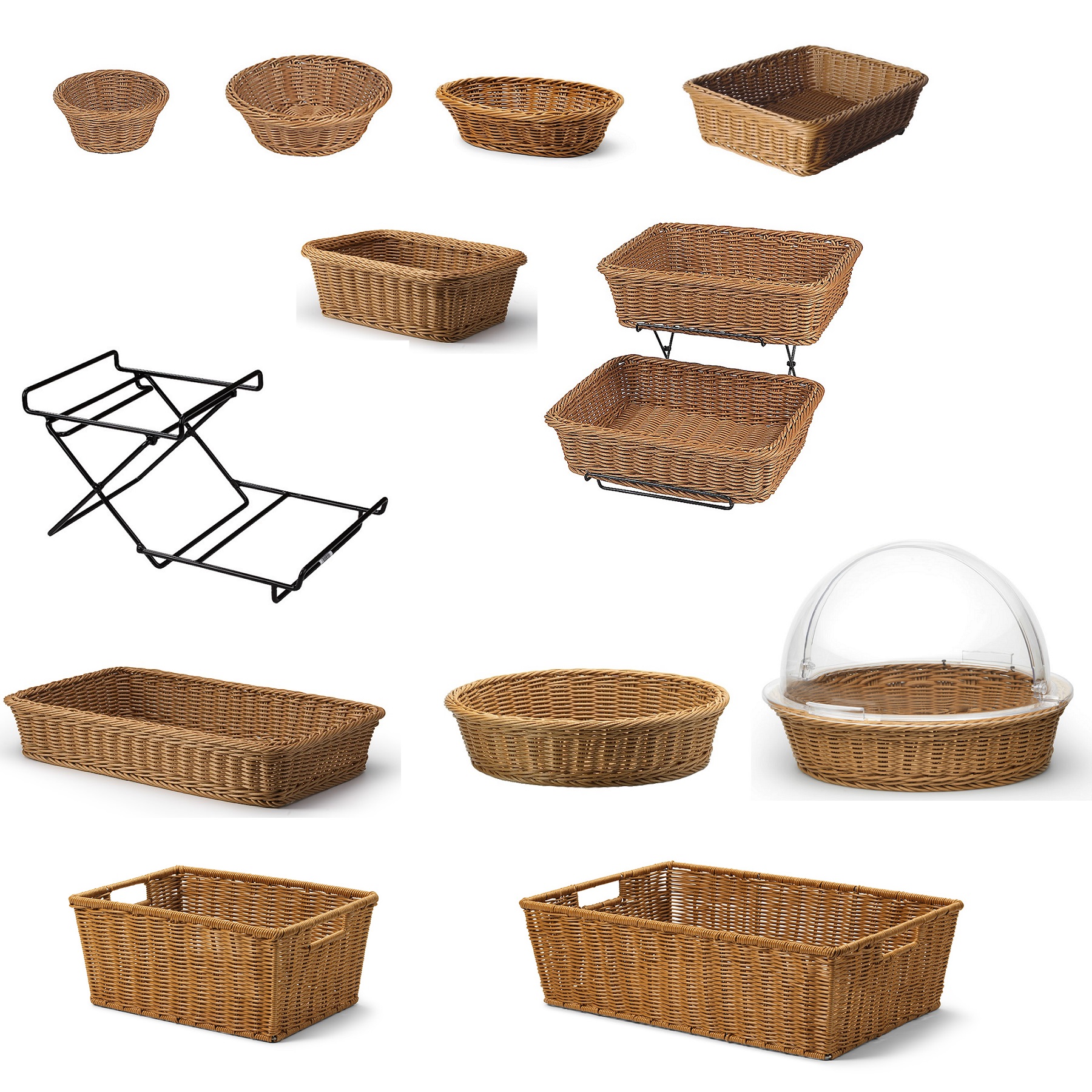Brödkorg i Brun Polypropylene