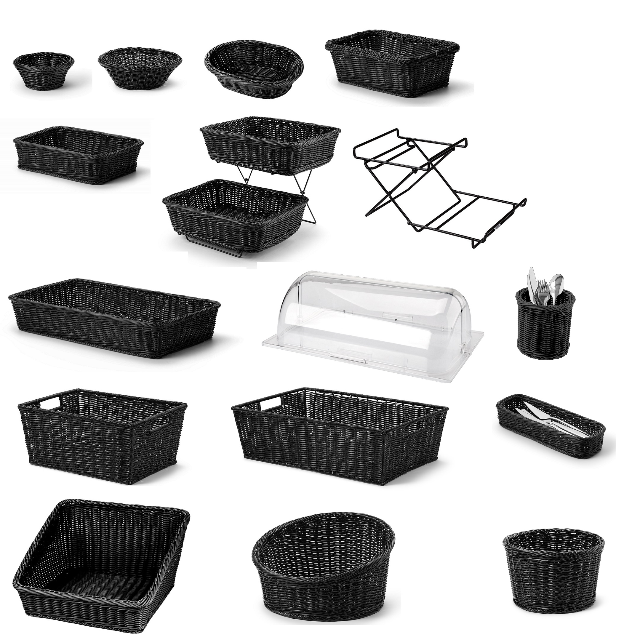 Brödkorg i Svart Polypropylene