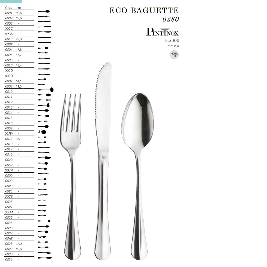 Bestick Baguette ECO Pinti Inox 0280- - 2