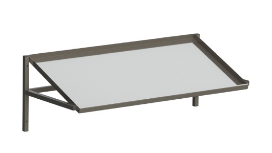 Diskbackshylla i rostfritt anpassad för 50 x 50 cm standard diskbackar. 