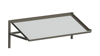 Diskbackshylla i rostfritt anpassad för 50 x 50 cm standard diskbackar. 