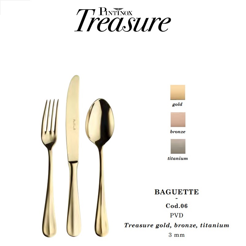 Bestick Baguette Treasure PVD Pinti Inox  06-