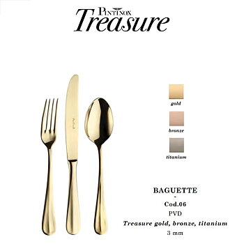 Bestick Baguette Treasure PVD Pinti Inox  06-