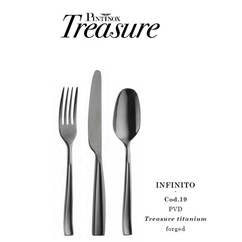 Bestick INFINITO PVD Treasure titanium forged - Cod.19 