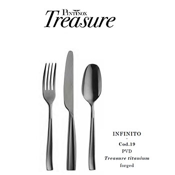 Bestick INFINITO PVD Treasure titanium forged - Cod.19 