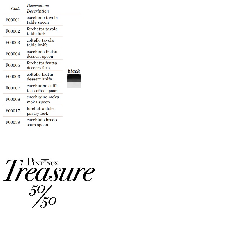 Bestick Ellade 50-50 Treasure Titanium PVD Pinti Inox 1D- - 3