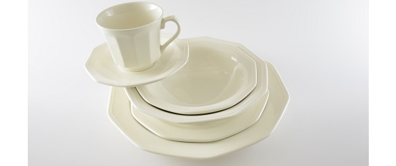 Servis 60-delar benvit Artic White Churchill