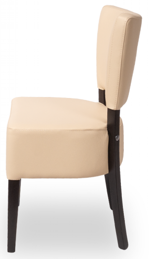  Restaurangstol i trä Wenge med konstläder klädd sits och ryggstöd Elegant - 3