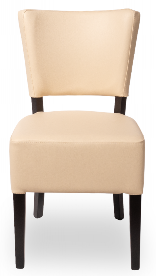  Restaurangstol i trä Wenge med konstläder klädd sits och ryggstöd Elegant - 5