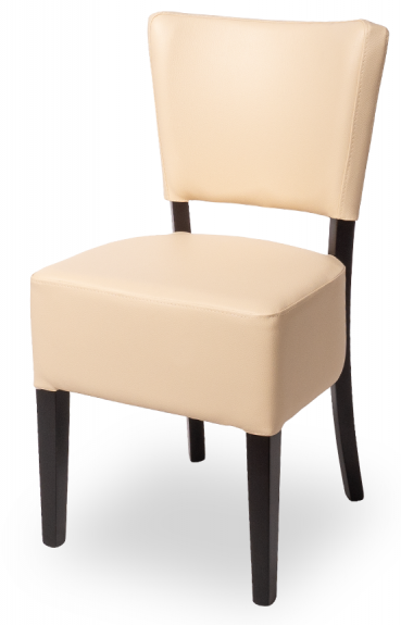  Restaurangstol i trä Wenge med konstläder klädd sits och ryggstöd Elegant - 2