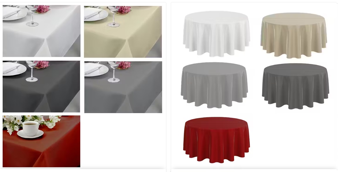 Restaurangdukar i 60% bomull och 40% polyester