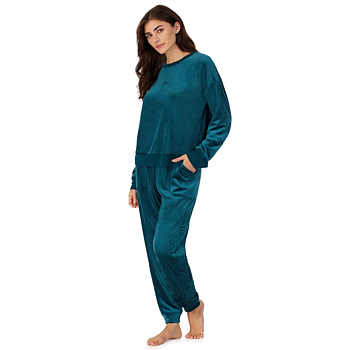 DKNY DEEP TEAL VELOUR  JOGGER