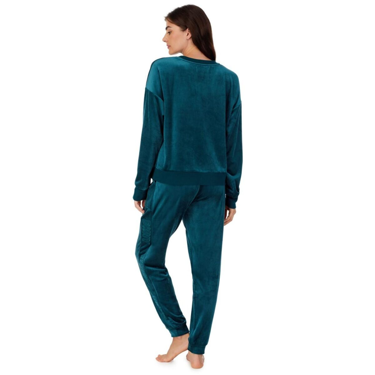 DKNY DEEP TEAL VELOUR  JOGGER - 2