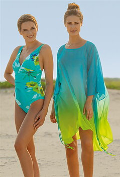 SUNFLAIR BADDRÄKT TURKOS BLOM
