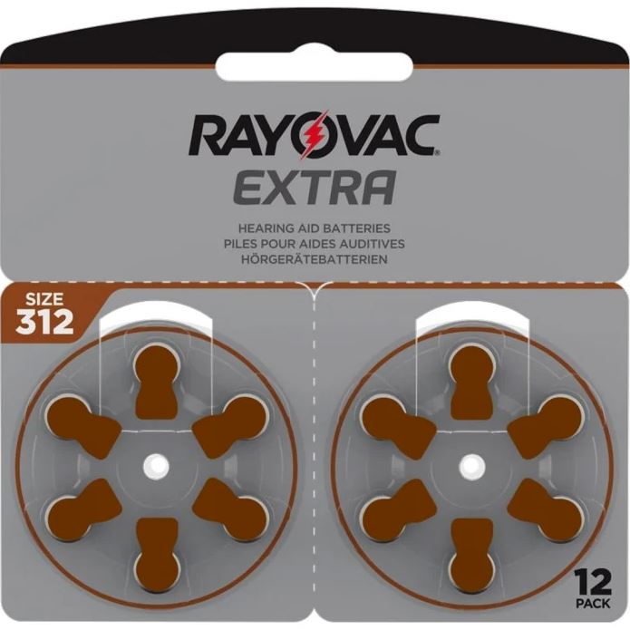 Rayovac EXTRA 312 BRUN 12 st