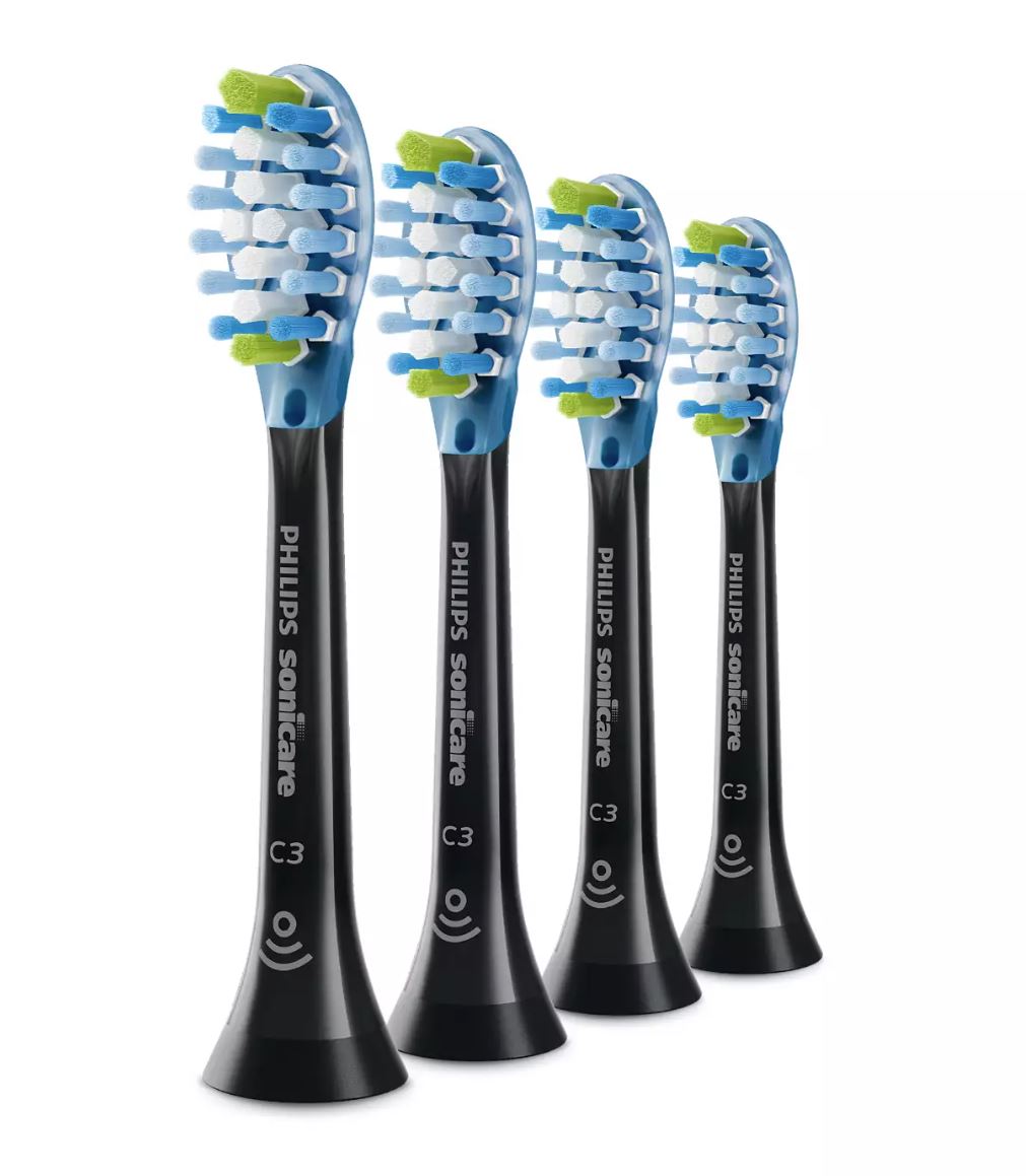 Philips Sonicare C3 Premium Plaque Defence 4x Soniska tandborsthuvuden - Svart HX9044/33