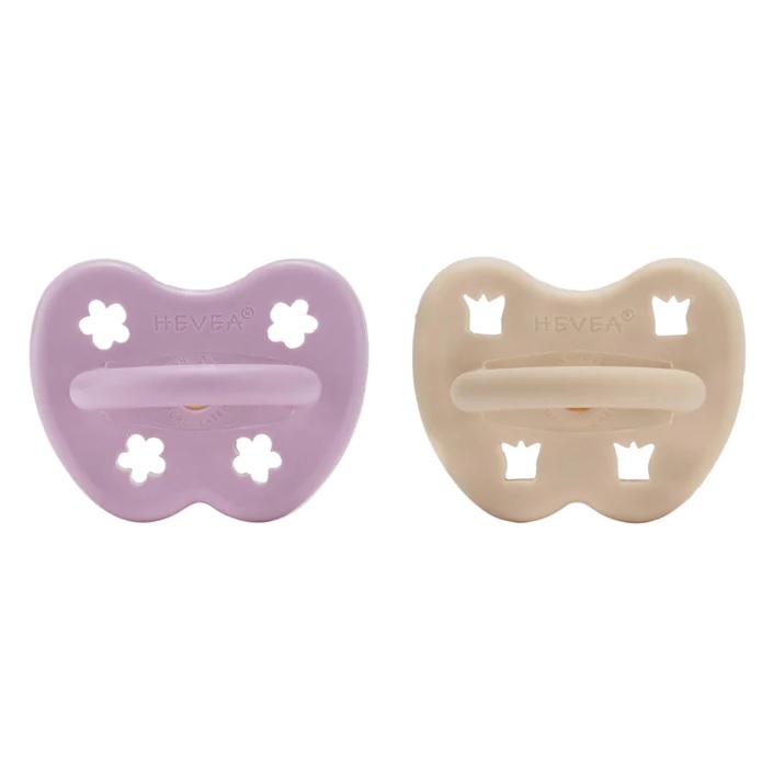 Naturgumminapp - Light Orchid & Sandy Nude, 3-36 mån 2-pack - Hevea