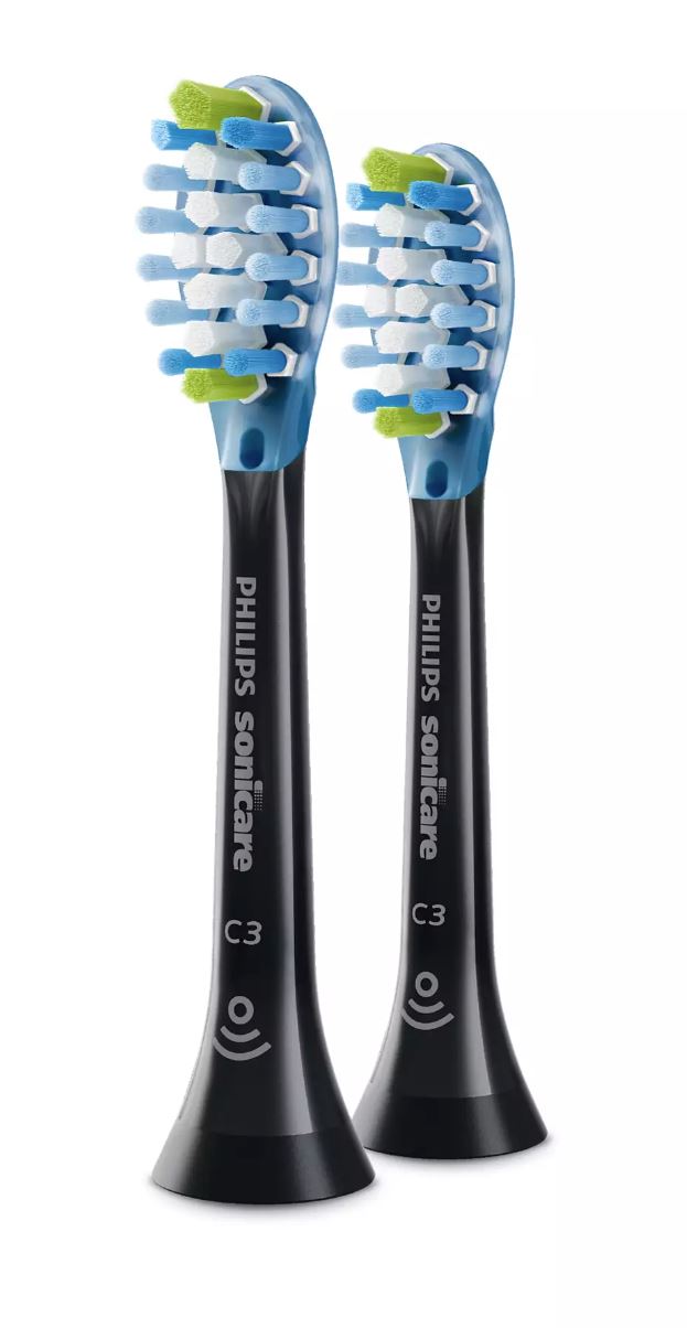 Philips Sonicare C3 Premium Plaque Defence 2x Soniska tandborsthuvuden - Svart HX9042/33