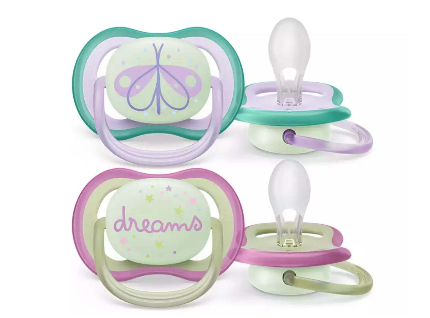 Philips Avent Ultra Air Night-Napp Rosa 0-6m