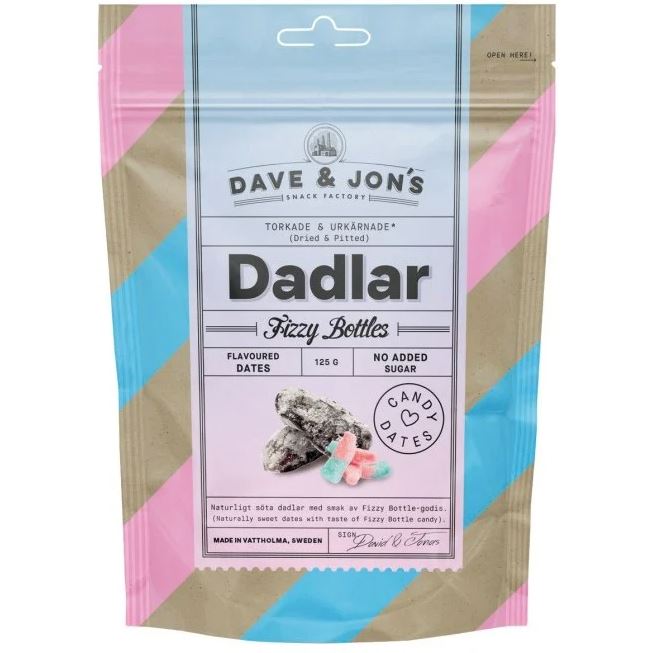 Dave & Jon´s Dadlar Fizzy Bottles 125 g