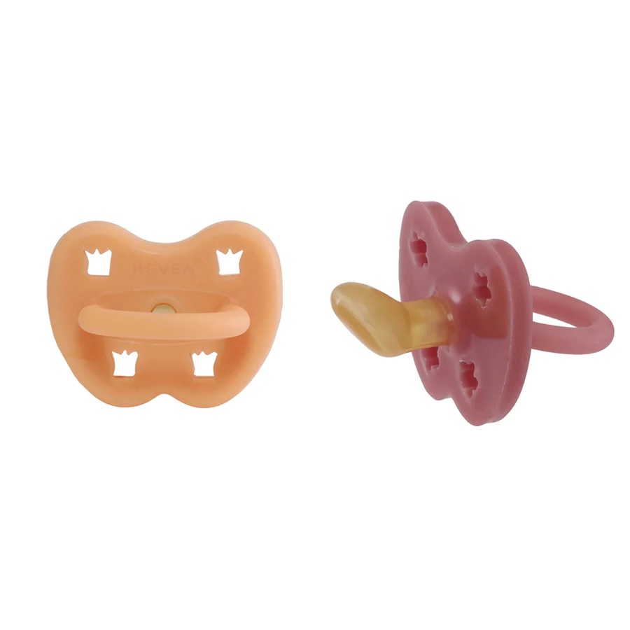 Naturgumminapp - Apricot Crush & Berry Blush, 3-36 mån Ortodontisk 2-pack - Hevea