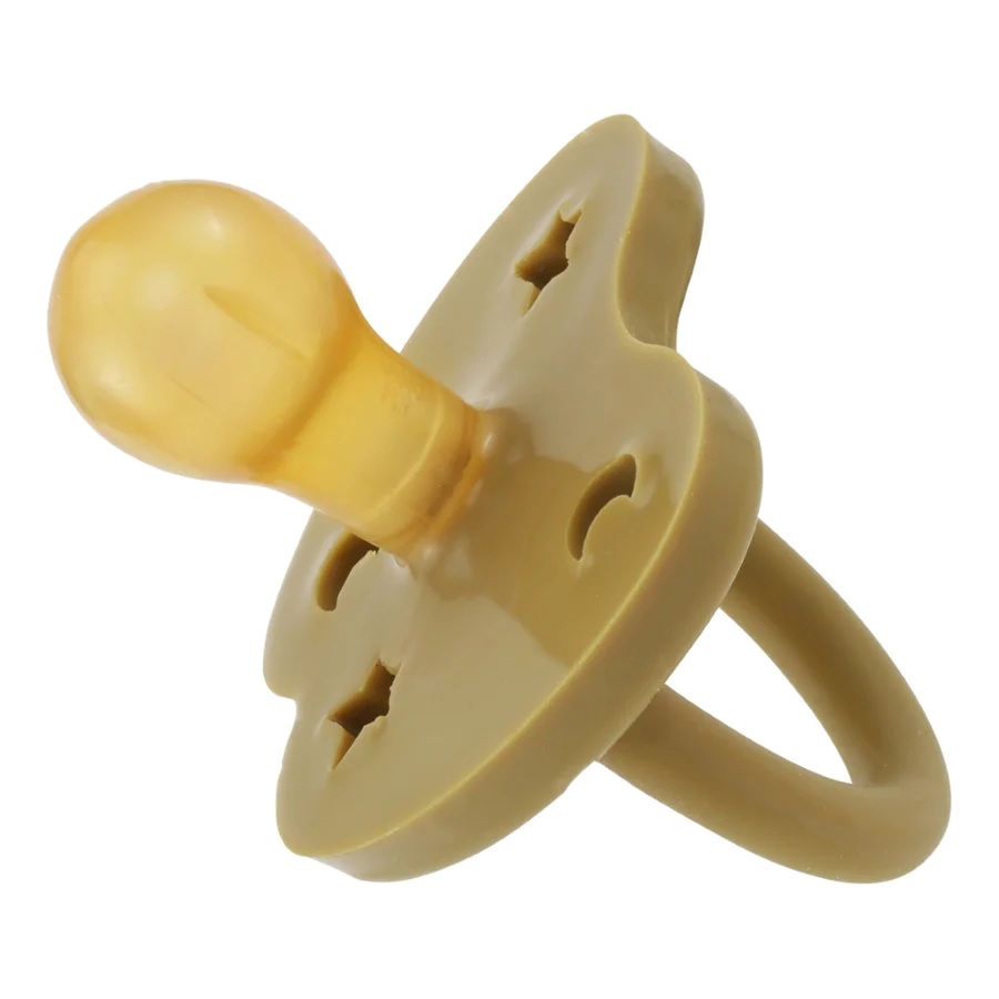 Naturgumminapp - Olive - Rund - 3-36 mån - Hevea