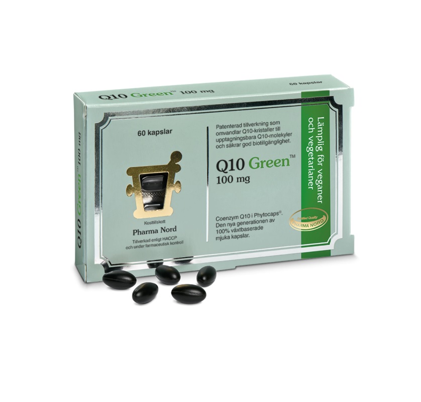 Q10 Green 100mg 60 kapslar - Pharma Nord