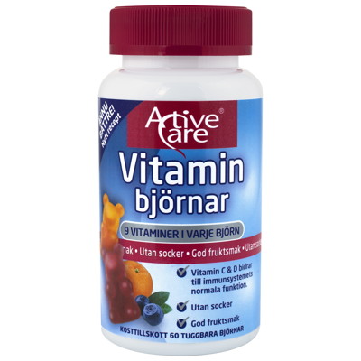 Active Care Vitaminbjörnar 60 tuggtabletter