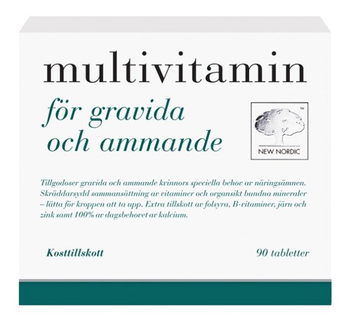 Multivitamin för Gravida och Ammande 90 tabletter - New Nordic