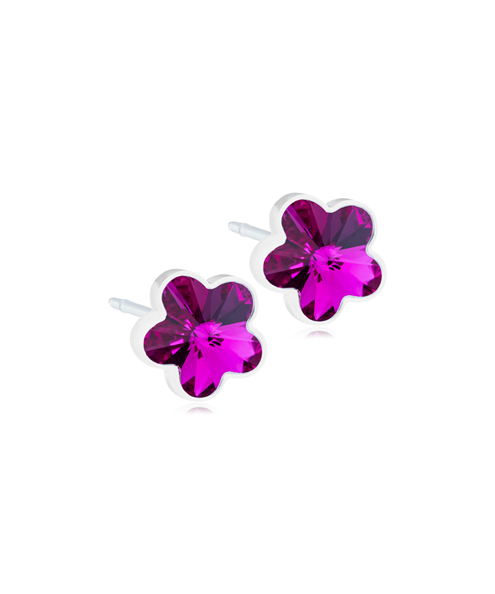 Blomdahl Örhängen MP 6 mm Flower Fuchsia 1 par