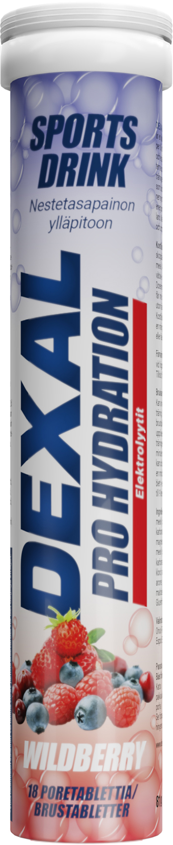 Dexal Pro Hydration brustabletter Wildberry 18 st