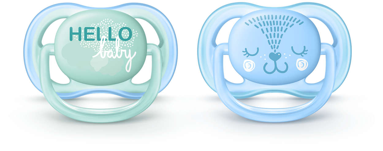 Philips Avent Ultra Air-Napp 0-6 mån Blå/Grön Hello