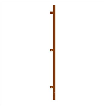 Rostig stolpe, corten