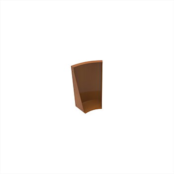 Corten stödmur med böjd form i 45 grader