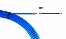 Pulling rod with flat tempered steel wire core, external polypropylene cover, Ø 4 mm