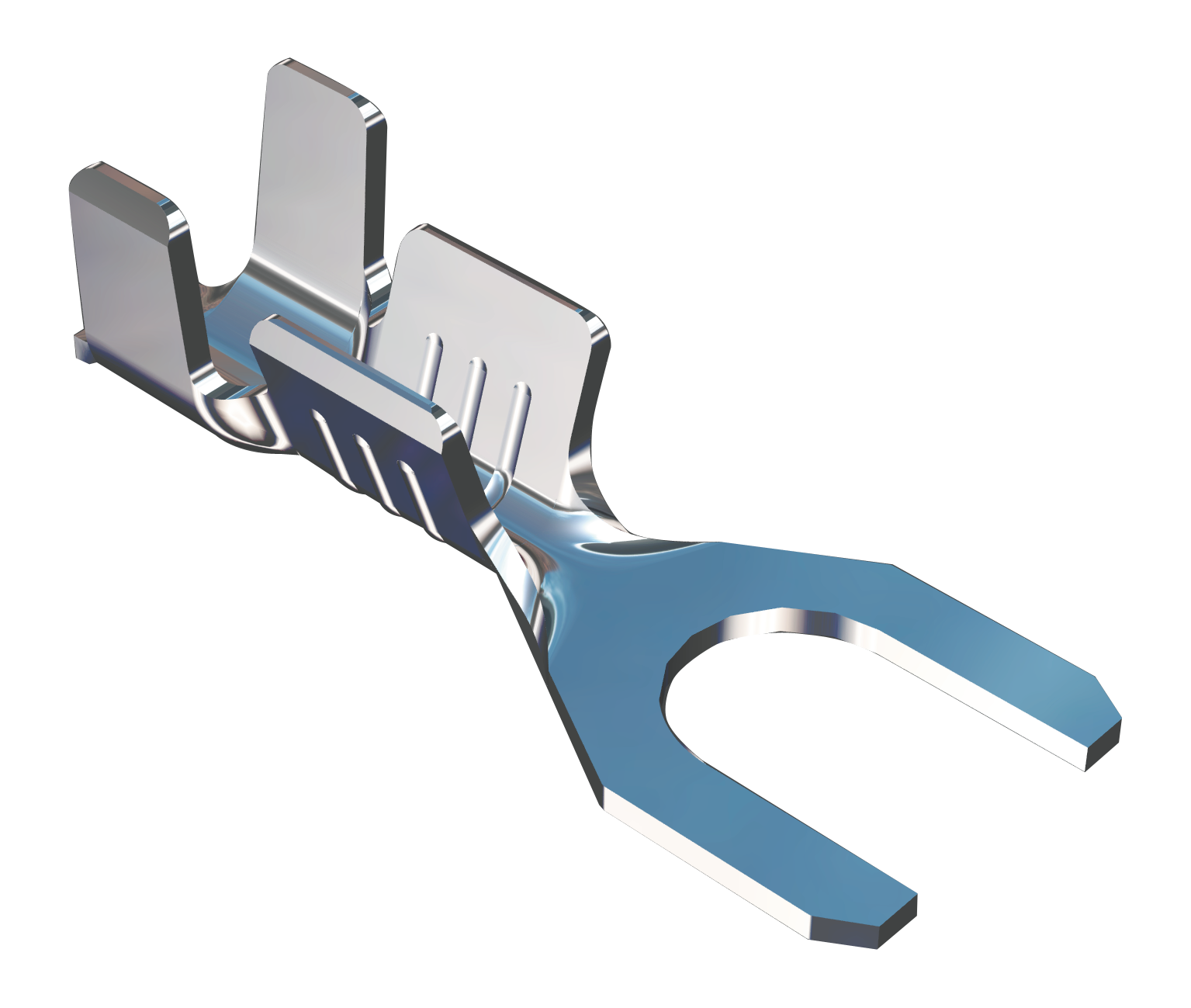 Fork terminal Hole 4.2 Linear - 0,75-2,5mm² - AWG 18-14 - Brass - Pre-Tinned