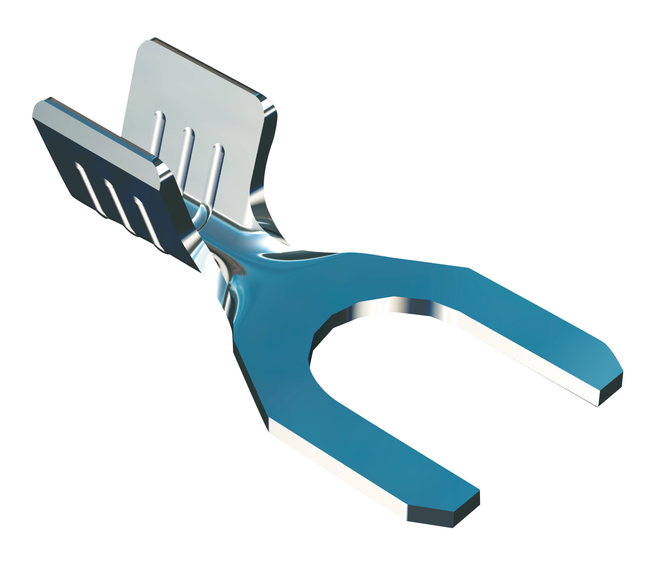 Fork terminal Hole 4.2 Linear without insulation - 0,5-1,5mm² - AWG 20-16 - Brass