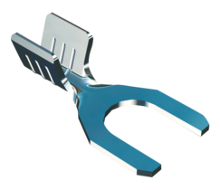 Fork terminal Hole 4.2 Linear without insulation - 0,5-1,5mm² - AWG 20-16 - Brass - Pre-Tinned