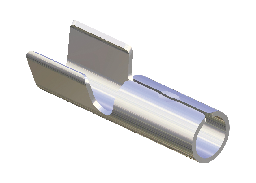 Parallel terminal  Linear without insulation With notch - 0,5-1mm² - AWG 20-18 - Nickel Silver - Blanked