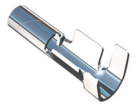 Parallel terminal For tab Ø 2 mm Receptacle - 0,5-1,5mm² - AWG 20-16 - Brass