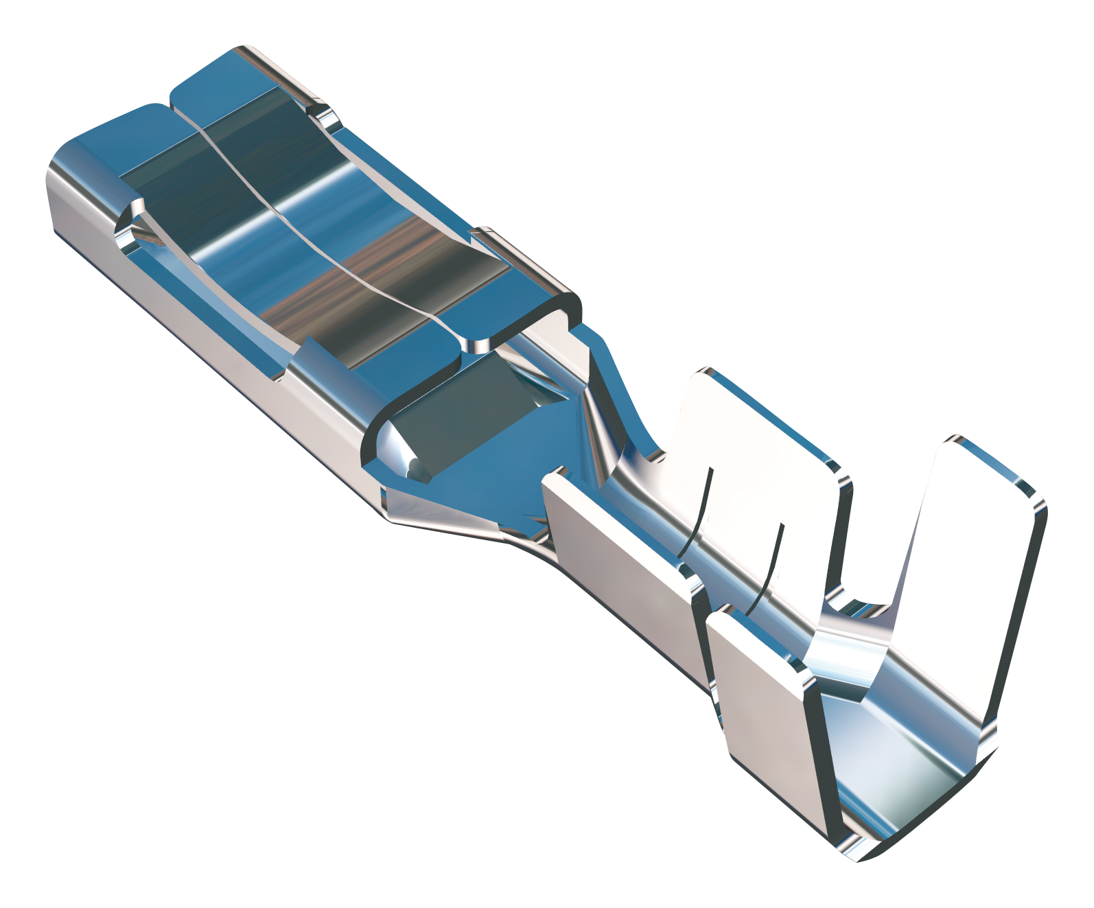 Push on receptacle 2.8x0.5, Linear Low insertion force For IEC tab