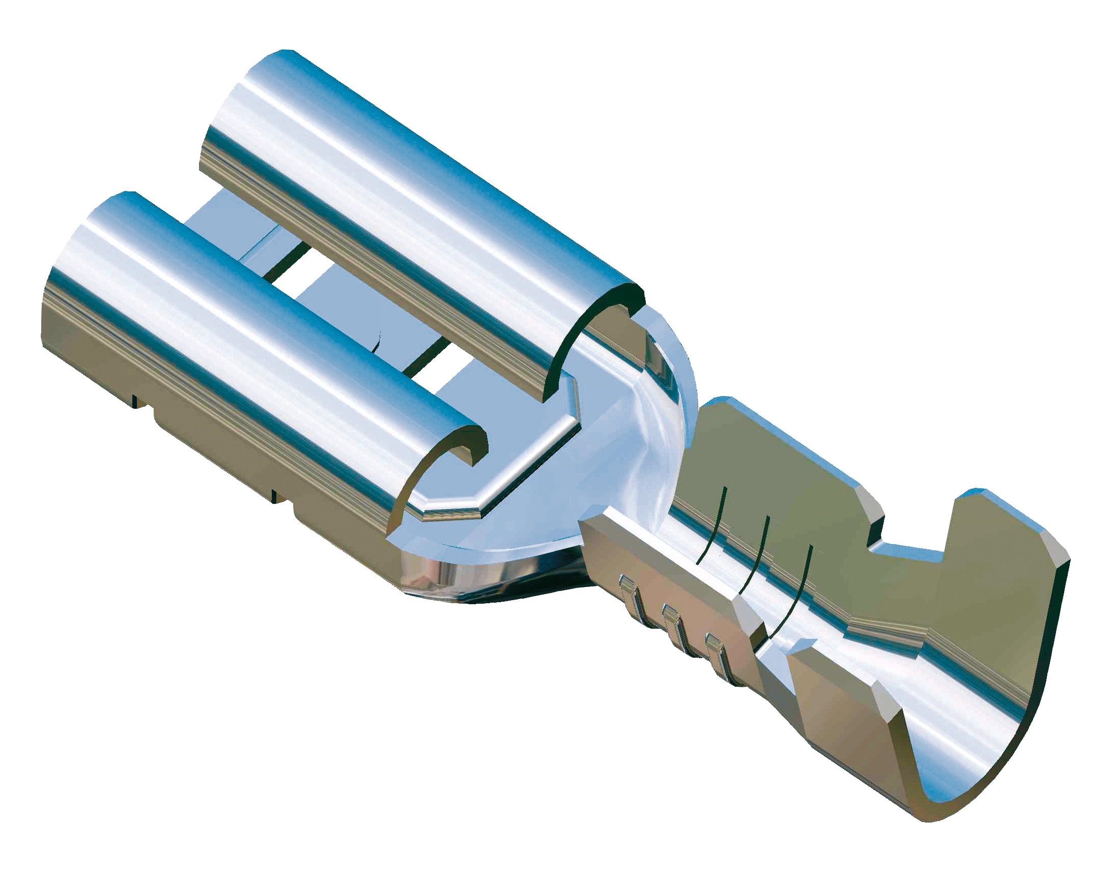 Push on receptacle 4.8x0.5 Linear Calotec AB