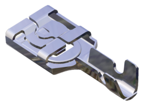 Push on receptacle 6.3x0.8 Linear Low insertion force Stub - 0,3-1mm² - AWG 22-18 - Iron - Nickel-Plated
