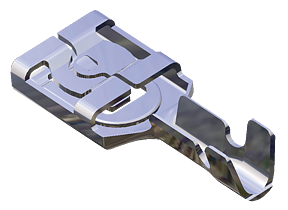 Push on receptacle 6.3x0.8 Linear Low insertion force Stub - 0,3-1mm² - AWG 22-18 - Brass - Pre-Tinned