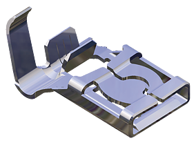 Push on receptacle 6.3x0.8 With flag Low insertion and extraction force Stub - 0,5-1,5mm² - AWG 20-16 - Iron - Nickel-Plated
