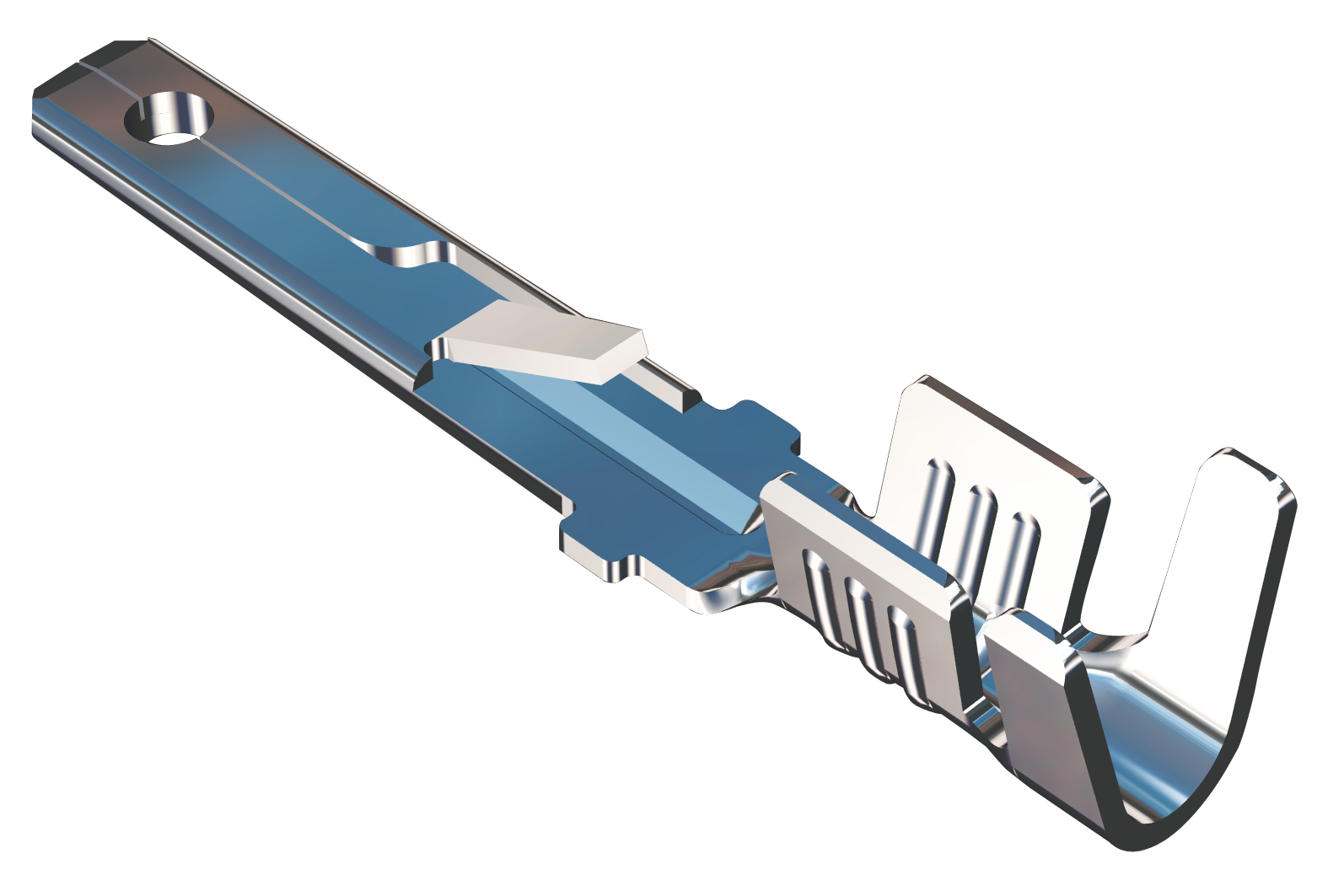 Flatstift  2.8x0.8 Linear med tand  - 0,5-1mm² - AWG 20-18 - Brass - Pre-Tinned