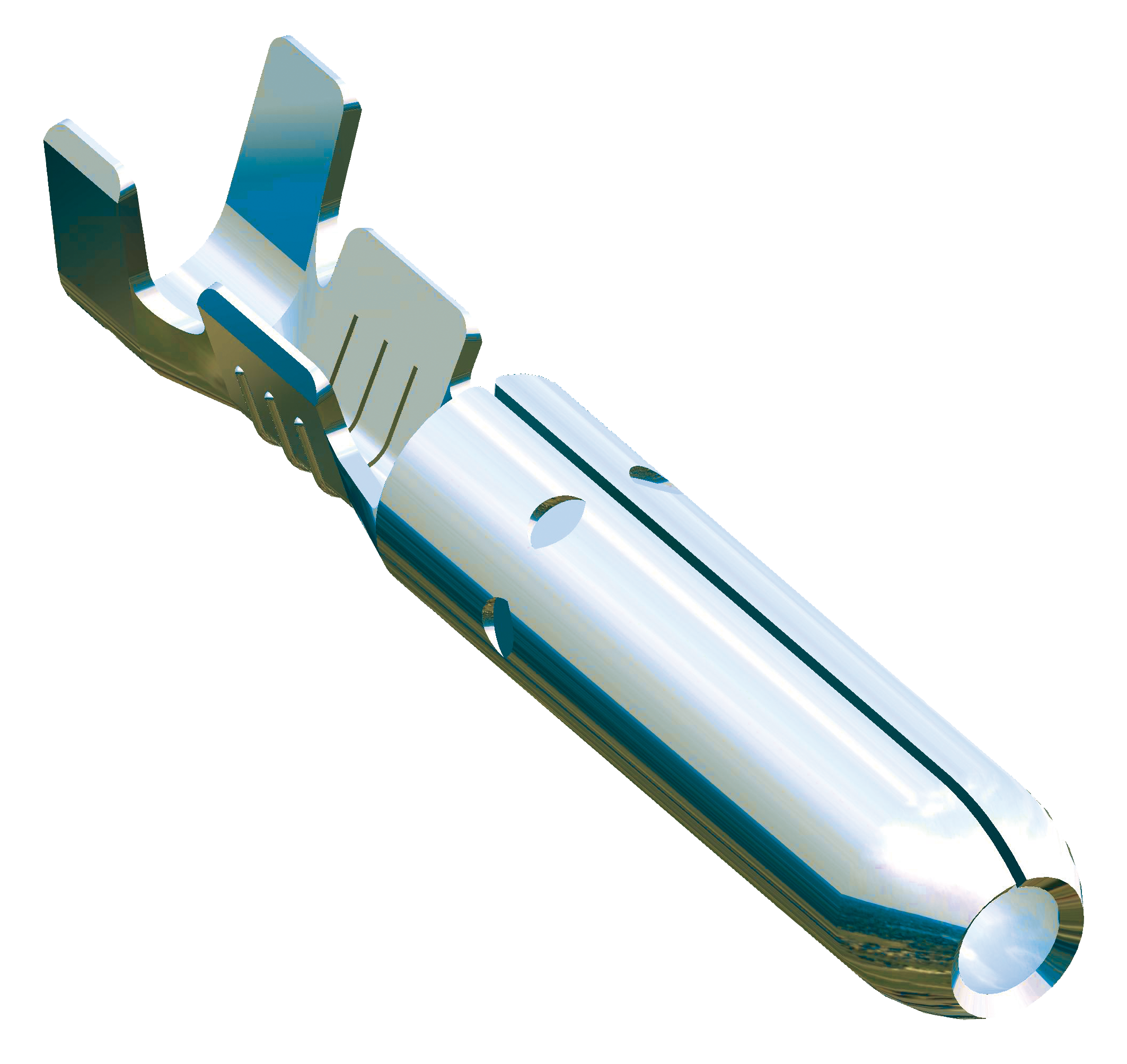 Push on tab Ø 4 mm Linear - 0,5-1mm² - AWG 20-18 - Brass