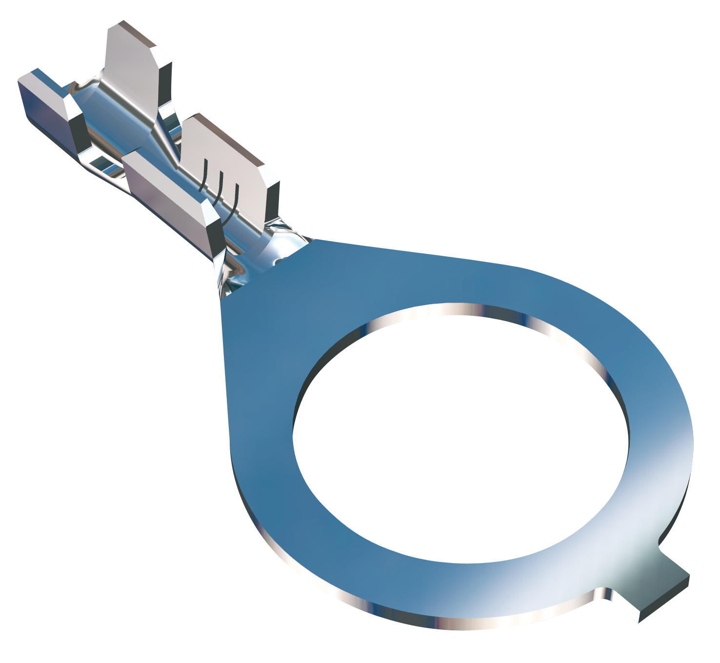 Ring terminal Hole ø10 Ø14.0xL26.2 - 0,5-1mm² - AWG 20-18 - Brass - Tinned